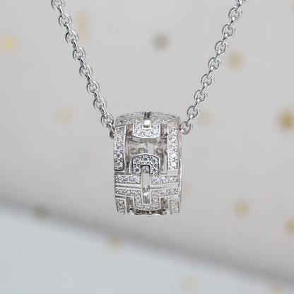 [Luxe]PARENTESI NECKLACE SILVER DIAMOND