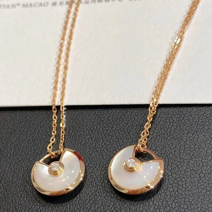 [Luxe]AMULETTE ROSE GOLD MOP NECKLACE