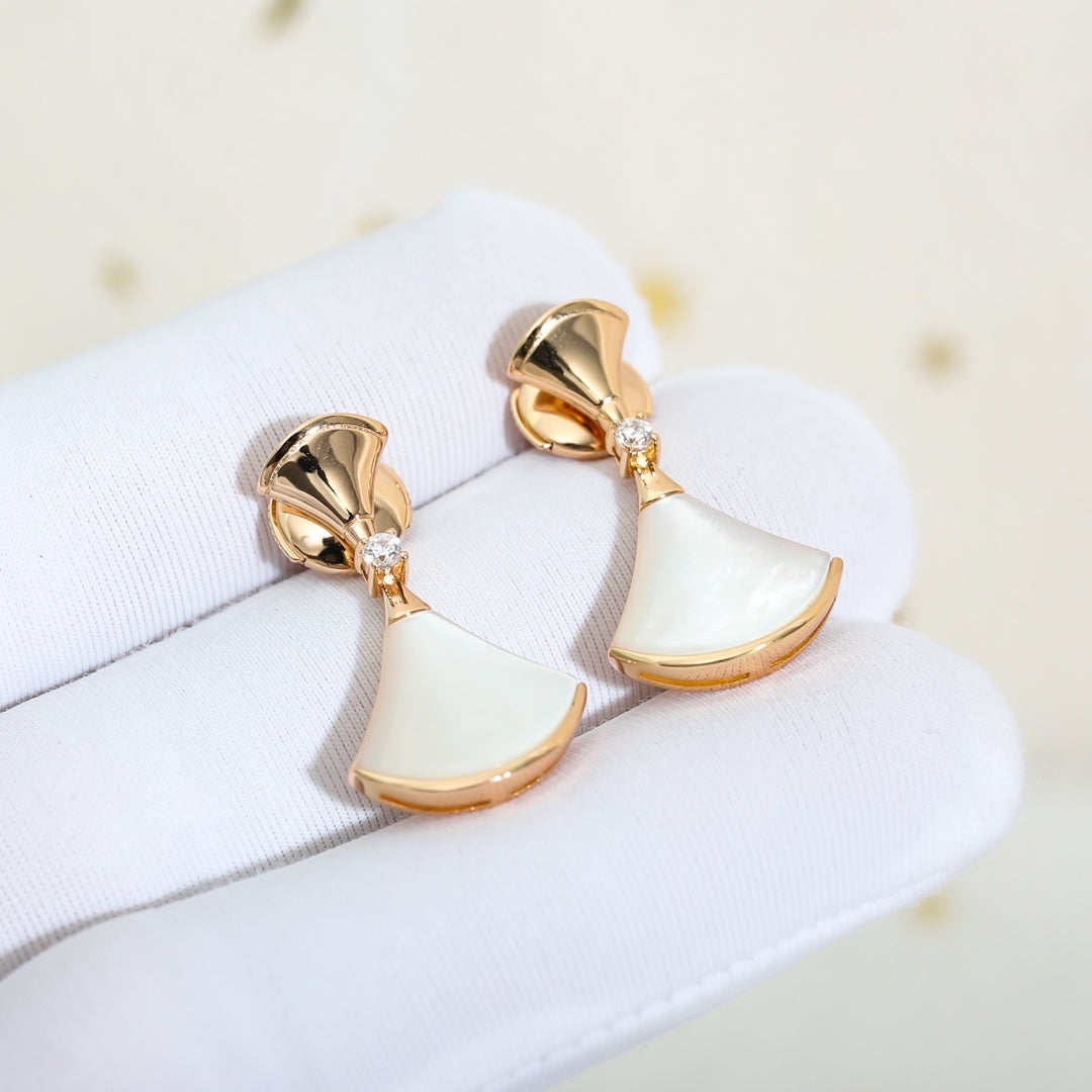 [Luxe]DREAM MOP PINK GOLD EARRINGS