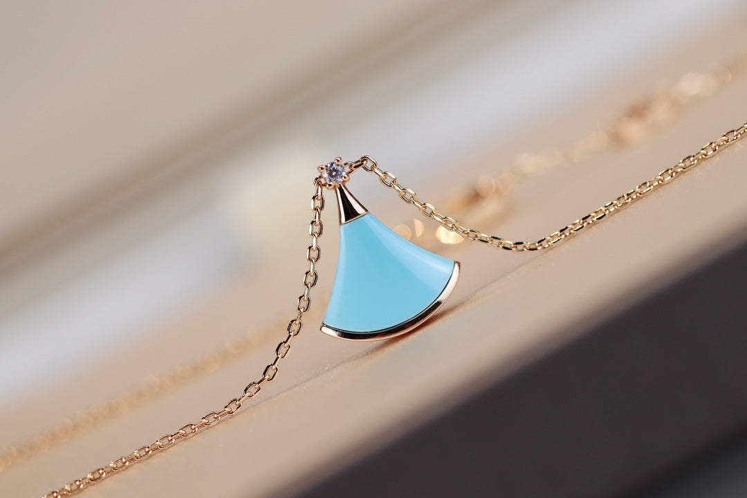 [Luxe]DREAM NECKLACE TURQUOISE PINK GOLD