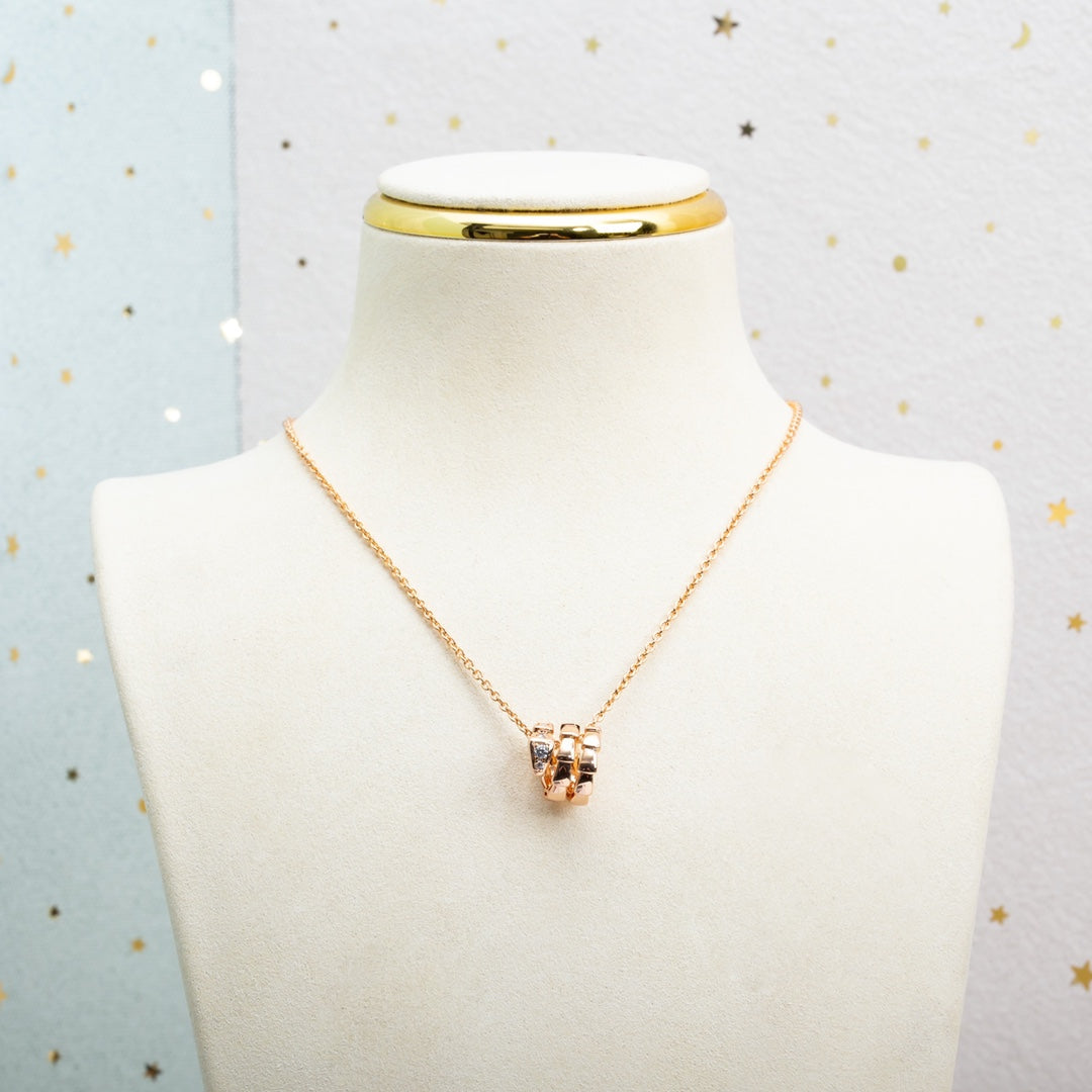 [Luxe]SERPENTI PINK GOLD NECKLACE DIAMOND