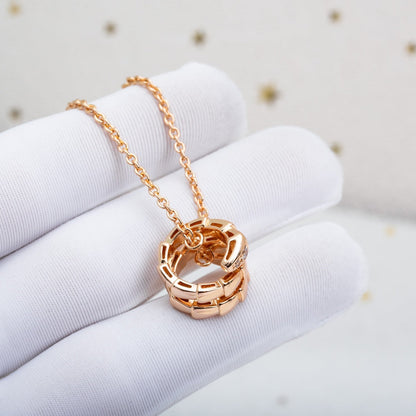 [Luxe]SERPENTI PINK GOLD NECKLACE DIAMOND