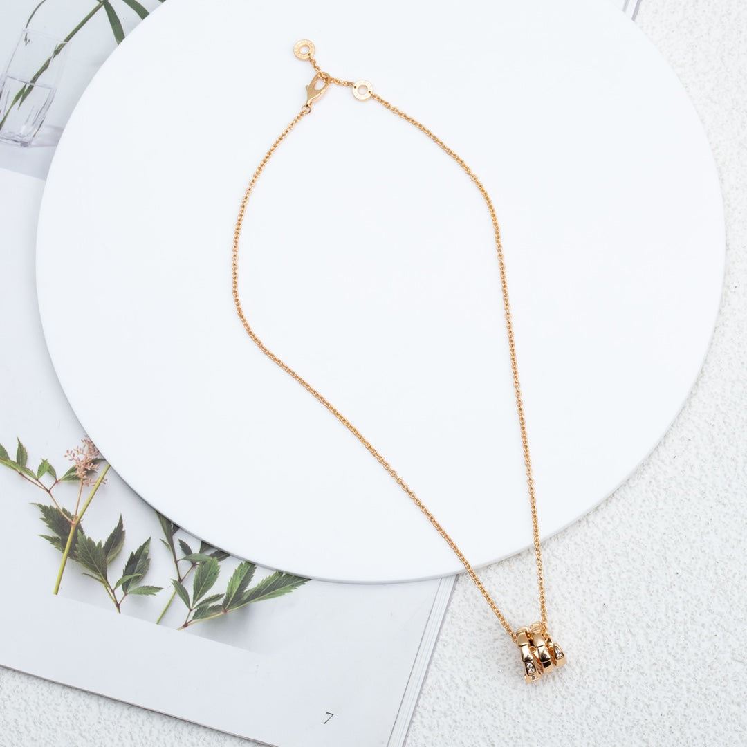 [Luxe]SERPENTI PINK GOLD NECKLACE DIAMOND