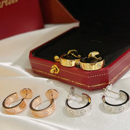 [Luxe Jewelry] LOVE EARRINGS 5.7MM 2 DIAMONDS