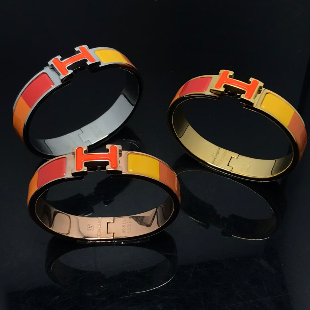 [Luxe]H BRACELET ORANGE RAINBOW CERAMIC