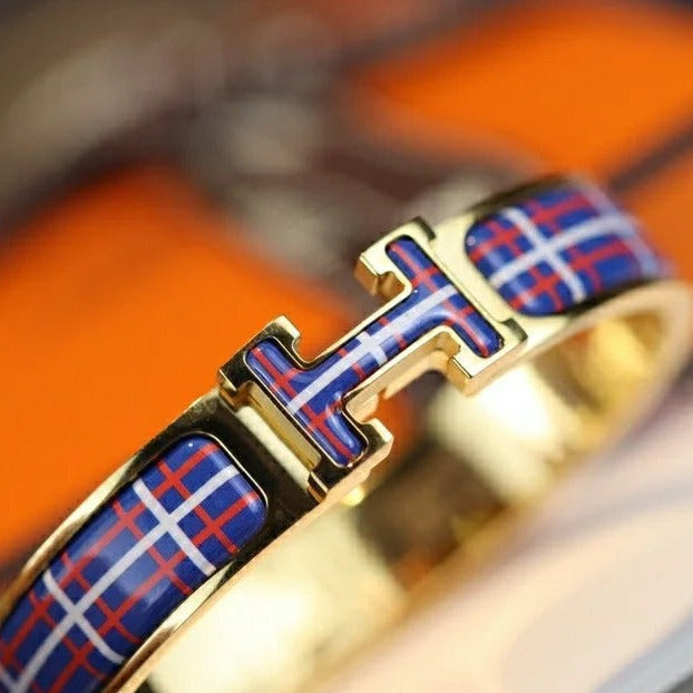 [Luxe]H TARTAN BRACELET 12MM