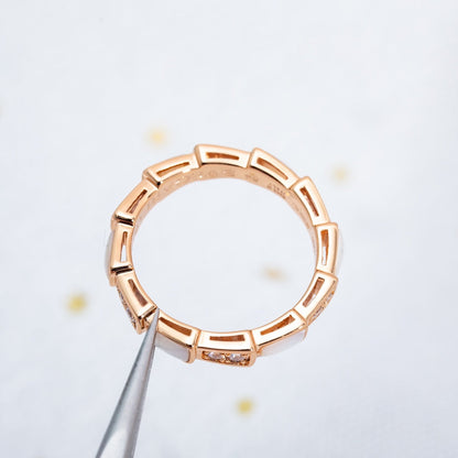 [Luxe]SERPENTI RING PINK GOLD DIAMOND MOP 3MM