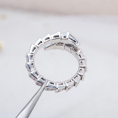 [Luxe]SERPENTI RING SILVER DIAMOND PAVED 4MM