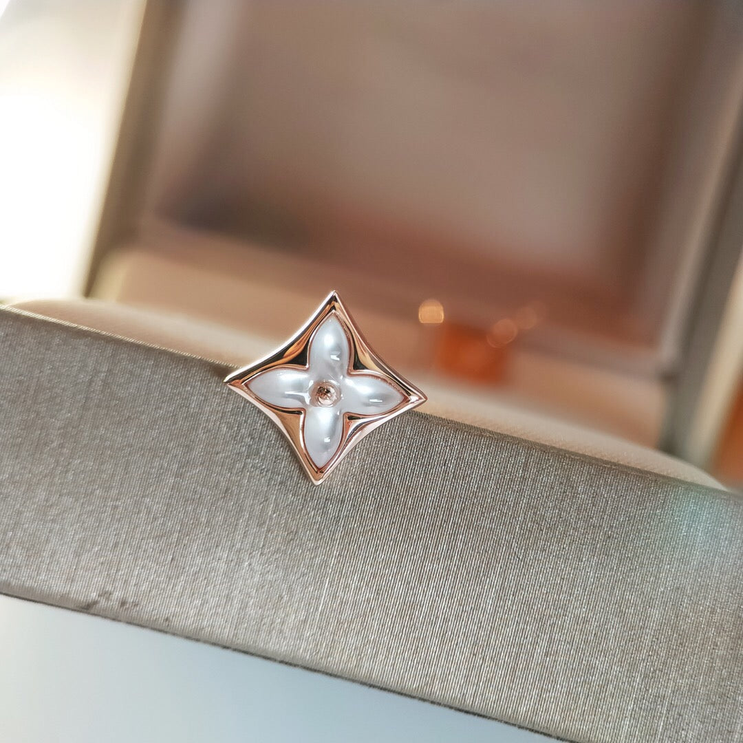 [Luxe]STAR MOP PINK GOLD EARRINGS