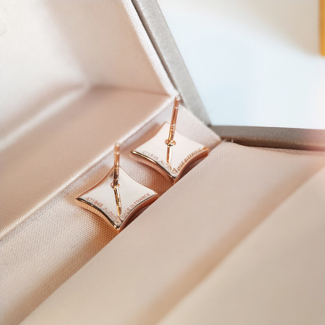 [Luxe]STAR MOP PINK GOLD EARRINGS