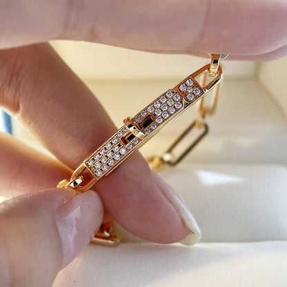 [LUXE]KETTENARMBAND, KLEINES MODELL, DIAMANT