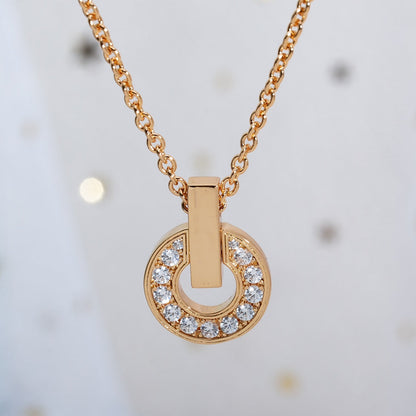 [Luxe]GARI NECKLACE PINK GOLD DIAMOND