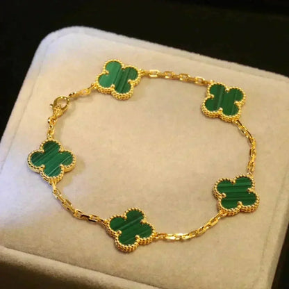 [Luxe Jewelery]Clover 5 Motifs  Duo Bracelet Stack Set