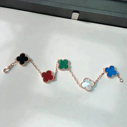 [Luxe]CLOVER 5 MOTIFS MULTICOLOR  BRACELET