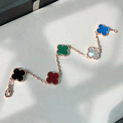 [Luxe]CLOVER 5 MOTIFS MULTICOLOR  BRACELET