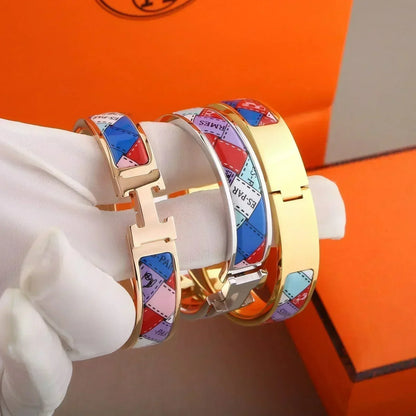 [LUXE]H Armband mit gepunktetem Rand, 12 mm