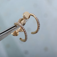 [LUXE]JUSTE イヤリング 12.75mm ピンクゴールド ダイヤモンド