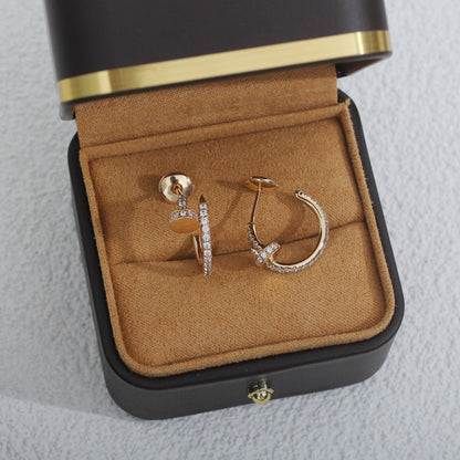 [LUXE]JUSTE イヤリング 12.75mm ピンクゴールド ダイヤモンド
