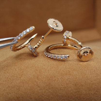 [LUXE]JUSTE イヤリング 12.75mm ピンクゴールド ダイヤモンド