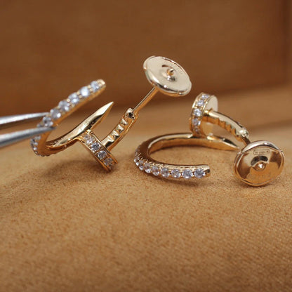 [Luxe Jewelry] JUSTE FULL DIAMOND SMALL EARRINGS