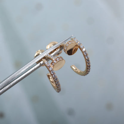 [LUXE]JUSTE イヤリング 12.75mm ピンクゴールド ダイヤモンド
