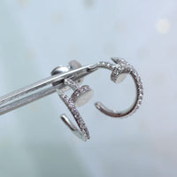 [LUXE]JUSTE イヤリング 12.75mm シルバー ダイヤモンド