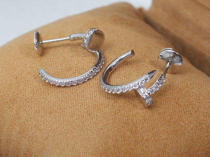 [LUXE]JUSTE イヤリング 12.75mm シルバー ダイヤモンド