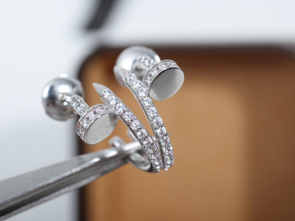 [LUXE]JUSTE イヤリング 12.75mm シルバー ダイヤモンド