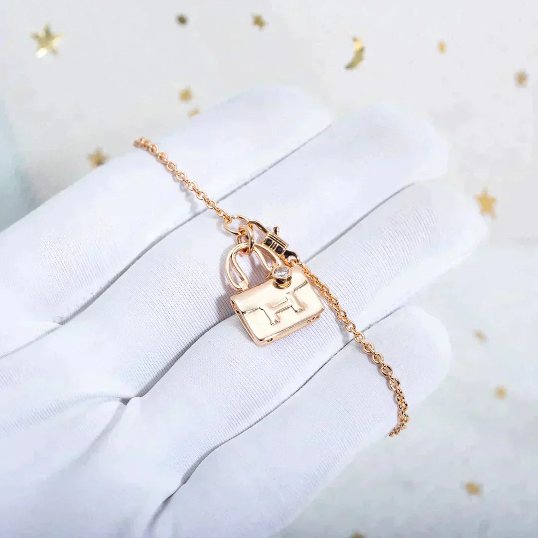 [Luxe]AMULETTE PEDANT ROSE GOLD NECKLACE