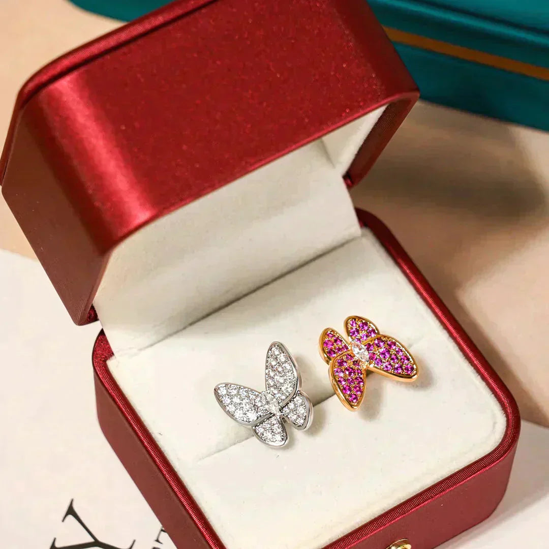 [Luxe]TWIN BUTTERFLY DIAMOND RING