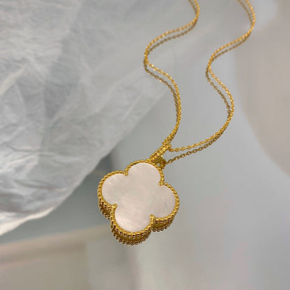 [Luxe]CLOVER 25MM MOP LARGE PENDANT NECKLACE