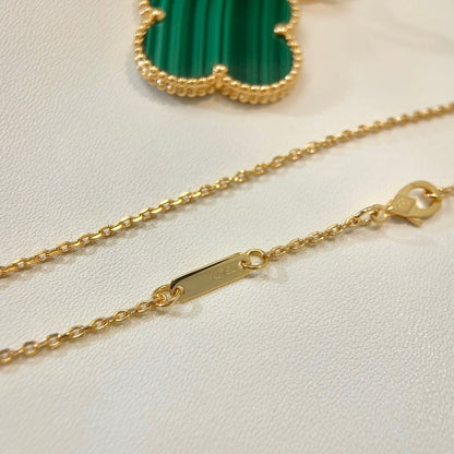 [Luxe]CLOVER 25MM MALACHITE GOLD NECKLACE