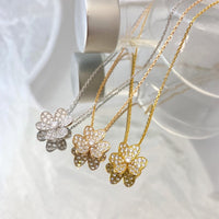 [LUXE]BLUMEN-DIAMANT-HALSKETTE