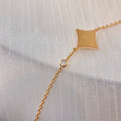[LUXE]COLOR STAR CARNELIAN PINK GOLD DIAMOND ARMBAND