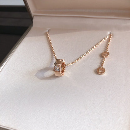 [Luxe]SERPENTI PEDANT DIAMOND PINK GOLD NECKLACE