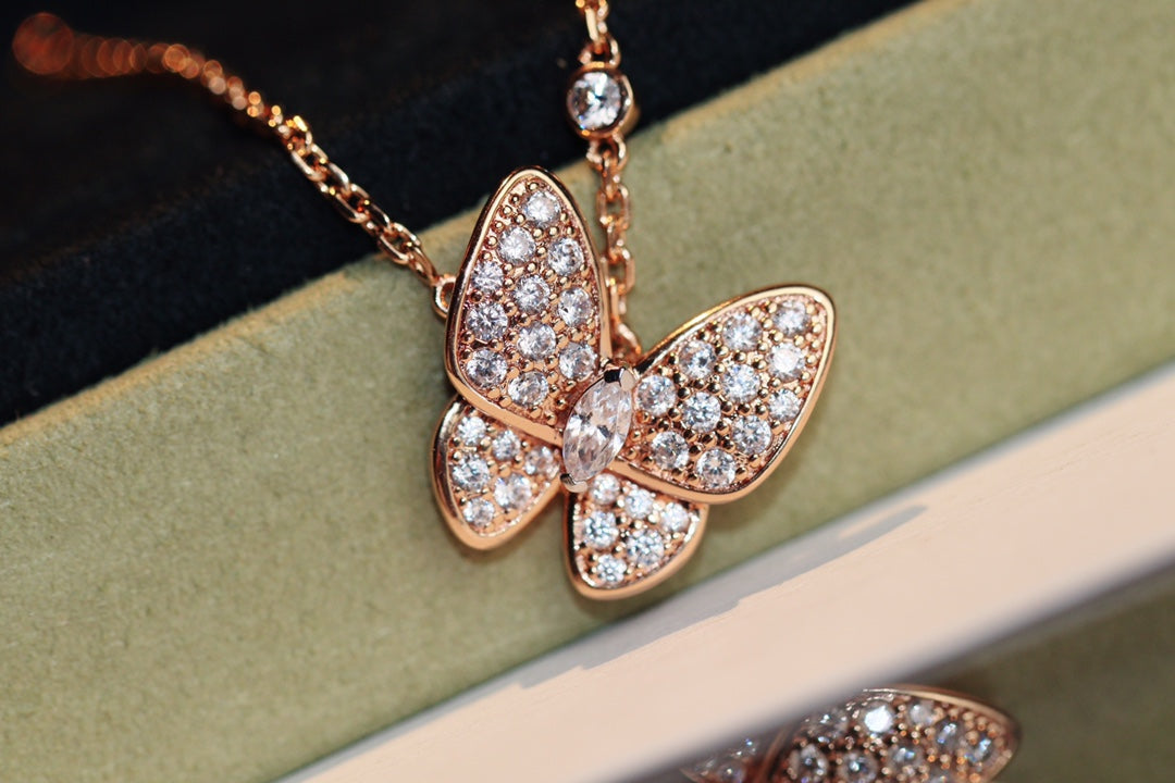 [Luxe]BUTTERFLY DIAMOND NECKLACE