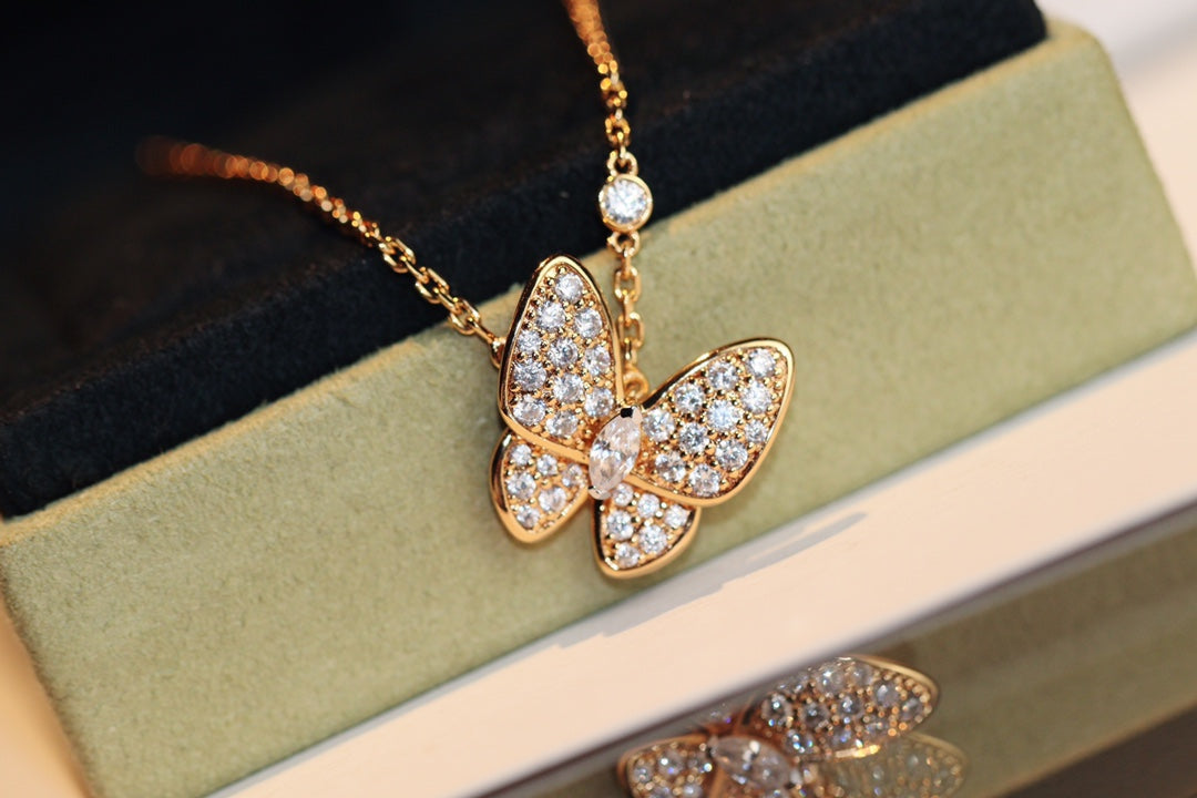 [Luxe]BUTTERFLY DIAMOND NECKLACE