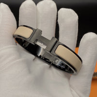 [LUXE]H ARMBAND 12MM SCHWARZ BEIGE KERAMIK