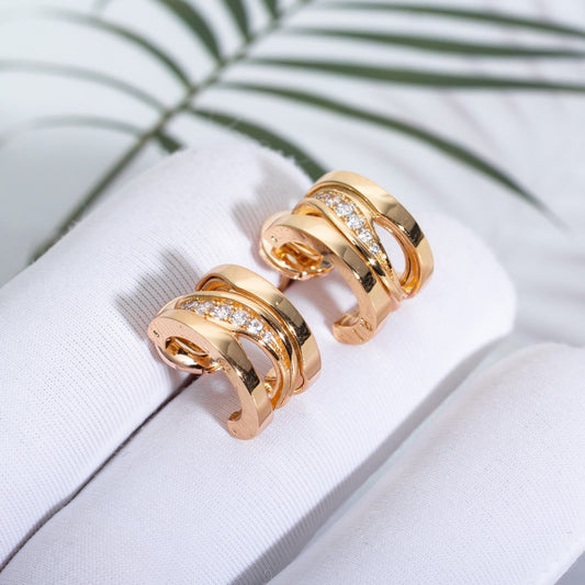 [Luxe]ZERO 1 PINK GOLD DIAMONDS EARRINGS