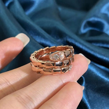 [Luxe]SERPENTS DOUBLE ROW DIAMOND RING