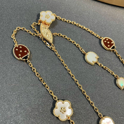 [Luxe]LUCKY SPRING 15 MOTIFS GOLD NECKLACE