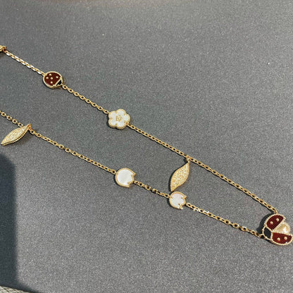 [LUXE]ラッキースプリング 15モチーフ ゴールドネックレス