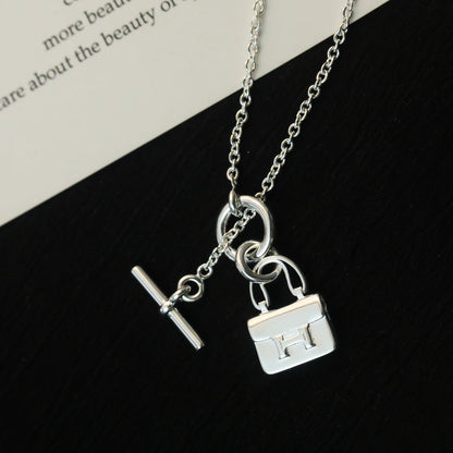 [Luxe]POP H PEDANT SILVER NECKLACE