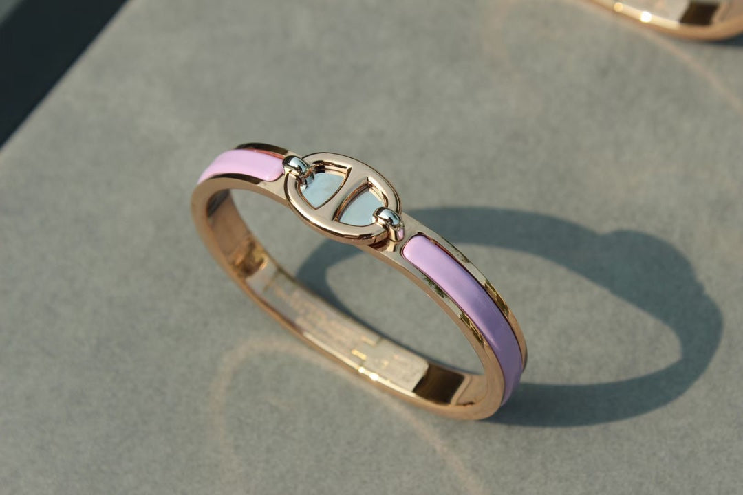 [Luxe]CLIC CHAINE PINK GOLD BRACELET