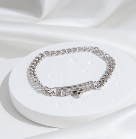 [LUXE]KELLY CHAIN ​​SILBER DIAMANT-ARMBAND