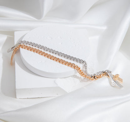 [LUXE]KELLY CHAIN ​​SILBER DIAMANT-ARMBAND