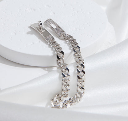 [LUXE]KELLY CHAIN ​​SILBER DIAMANT-ARMBAND