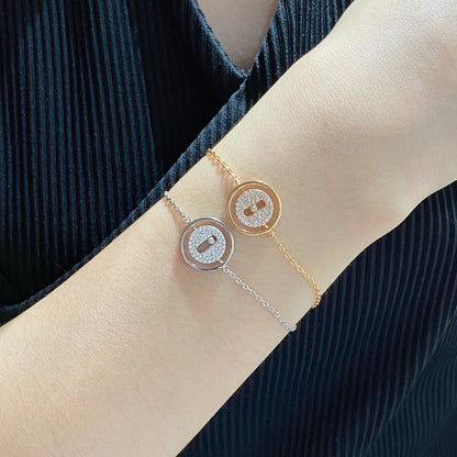 [Luxe Jewelry]LUCKY MOVE DIAMOND PAVED BRACELET