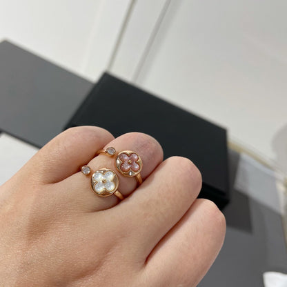 [Luxe]SUN 1 DIAMOND PINK MOP RING