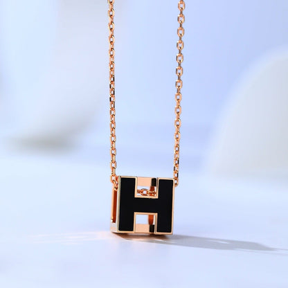 [Luxe]H CAGE PINK GOLD NECKLACE